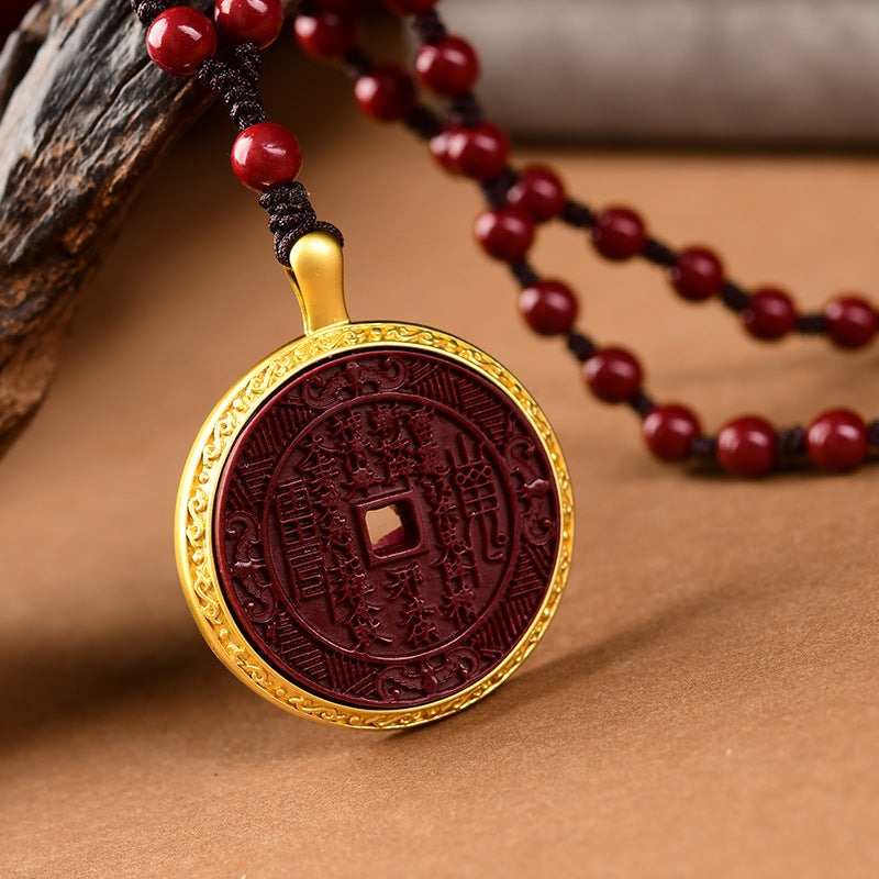 Mountain ghost coin pendant